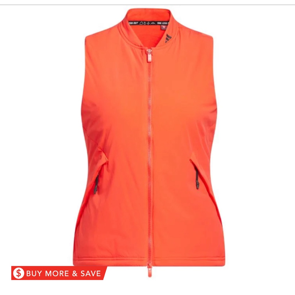 Adidas Women’s Full Zip Vest Size Large Bright Red Color